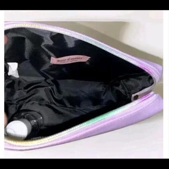 NWT JUICY COUTURE So Juicy Cosmetics Lavender Vinyl Makeup Bag (JCXX020) - Picture 3 of 4